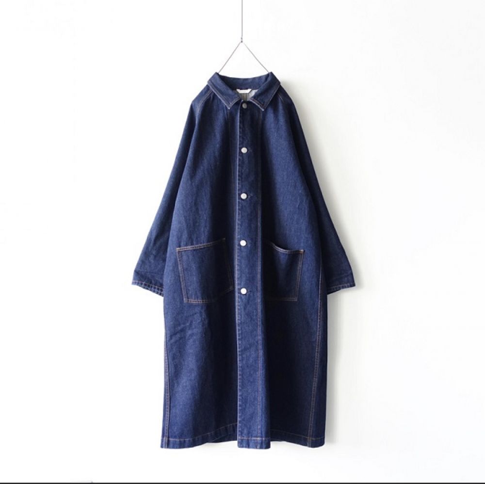 211032 DENIM Raglan Over Coat / B : INDIGO DARK